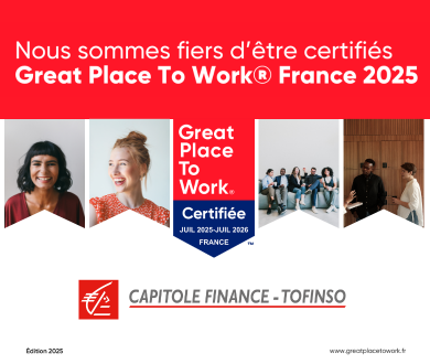 Capitole Finance est certifié Great Place To Work !